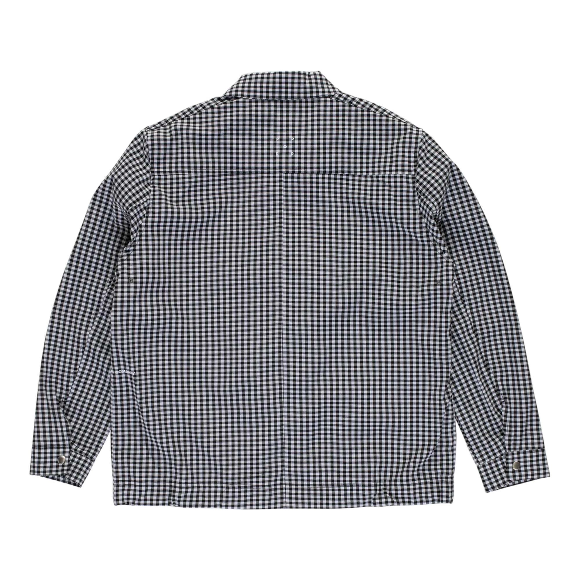 POP trading co. Gingham Boxer Overshirt Black/Off White