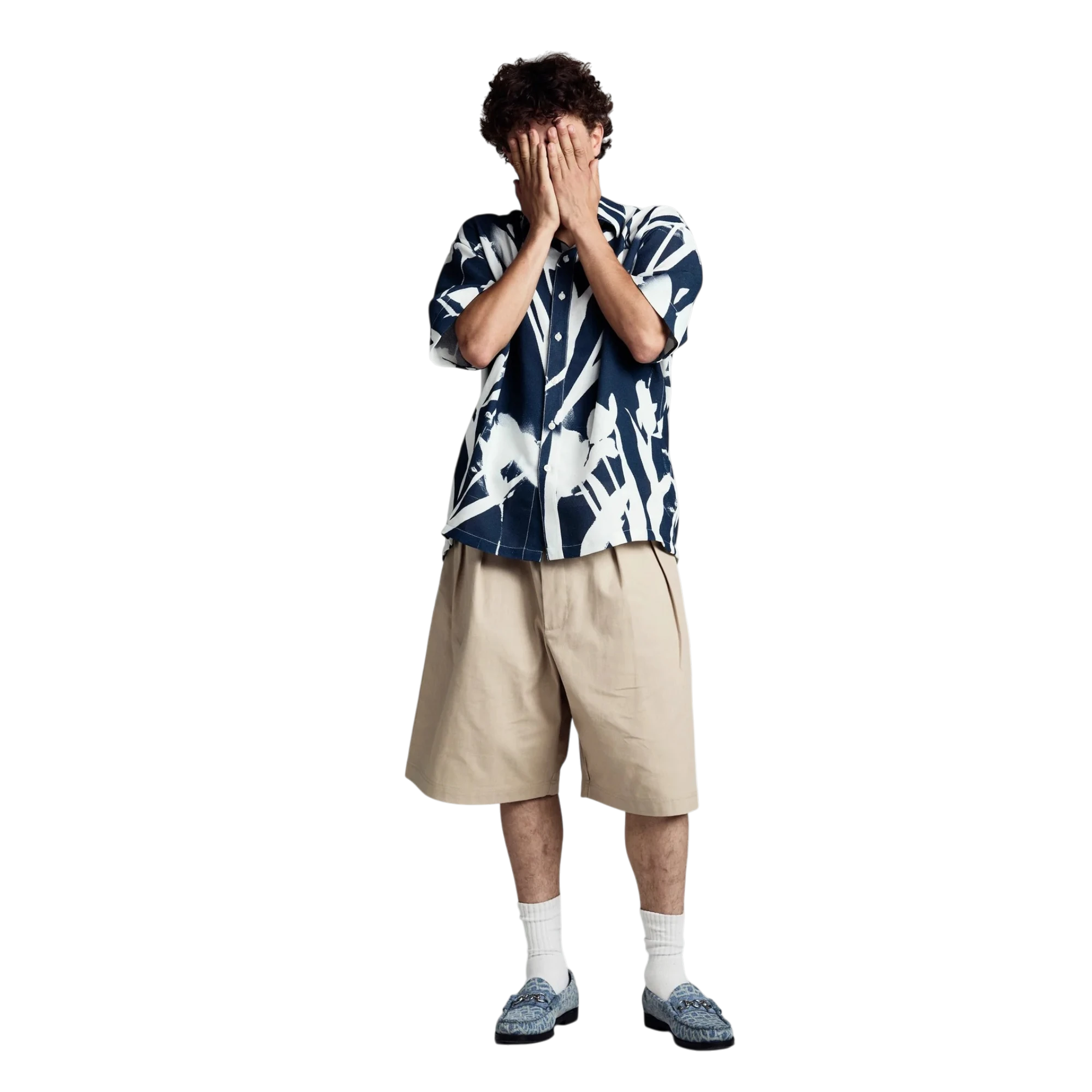 POP Trading co. Tulip Shortsleeve Shirt Navy