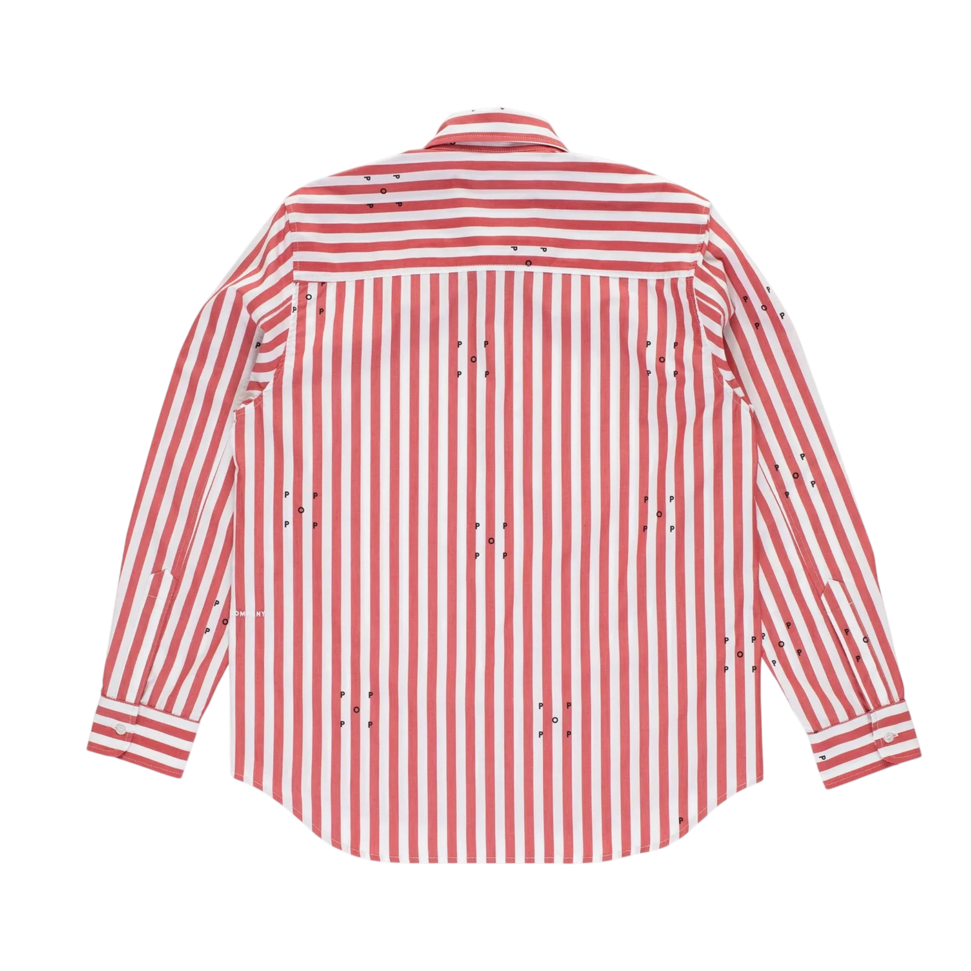 POP Trading co. Logos Stripe Shirt Red/White