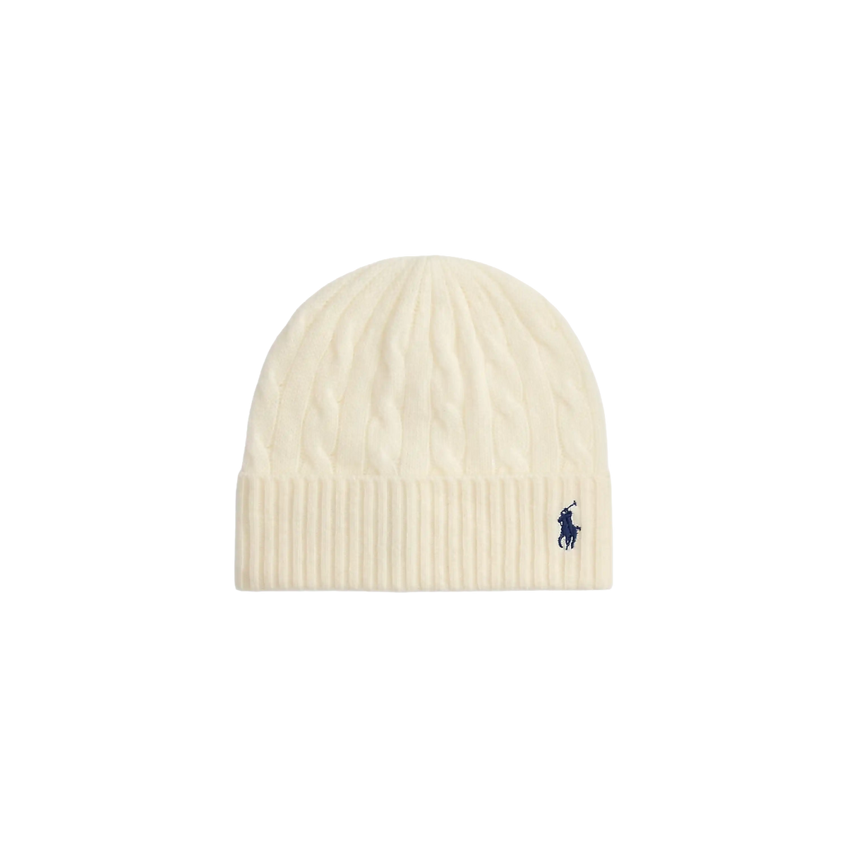 W Polo Cable-Knit Wool-Cashmere Beanie