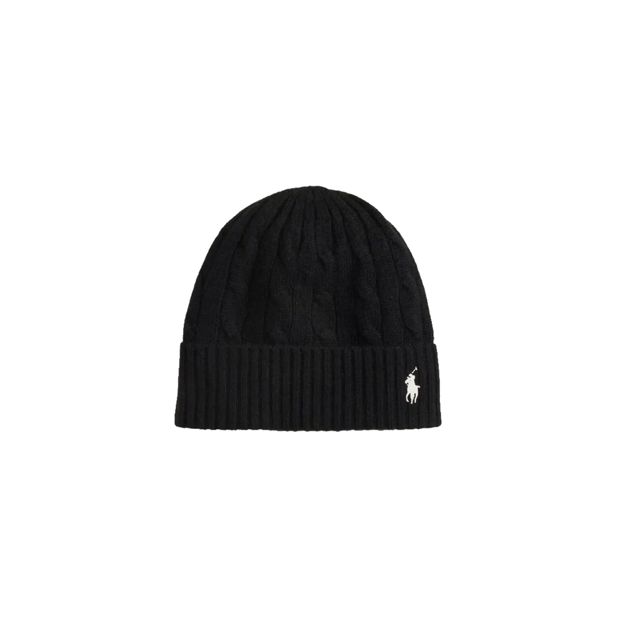 W Polo Cable-Knit Wool-Cashmere Beanie