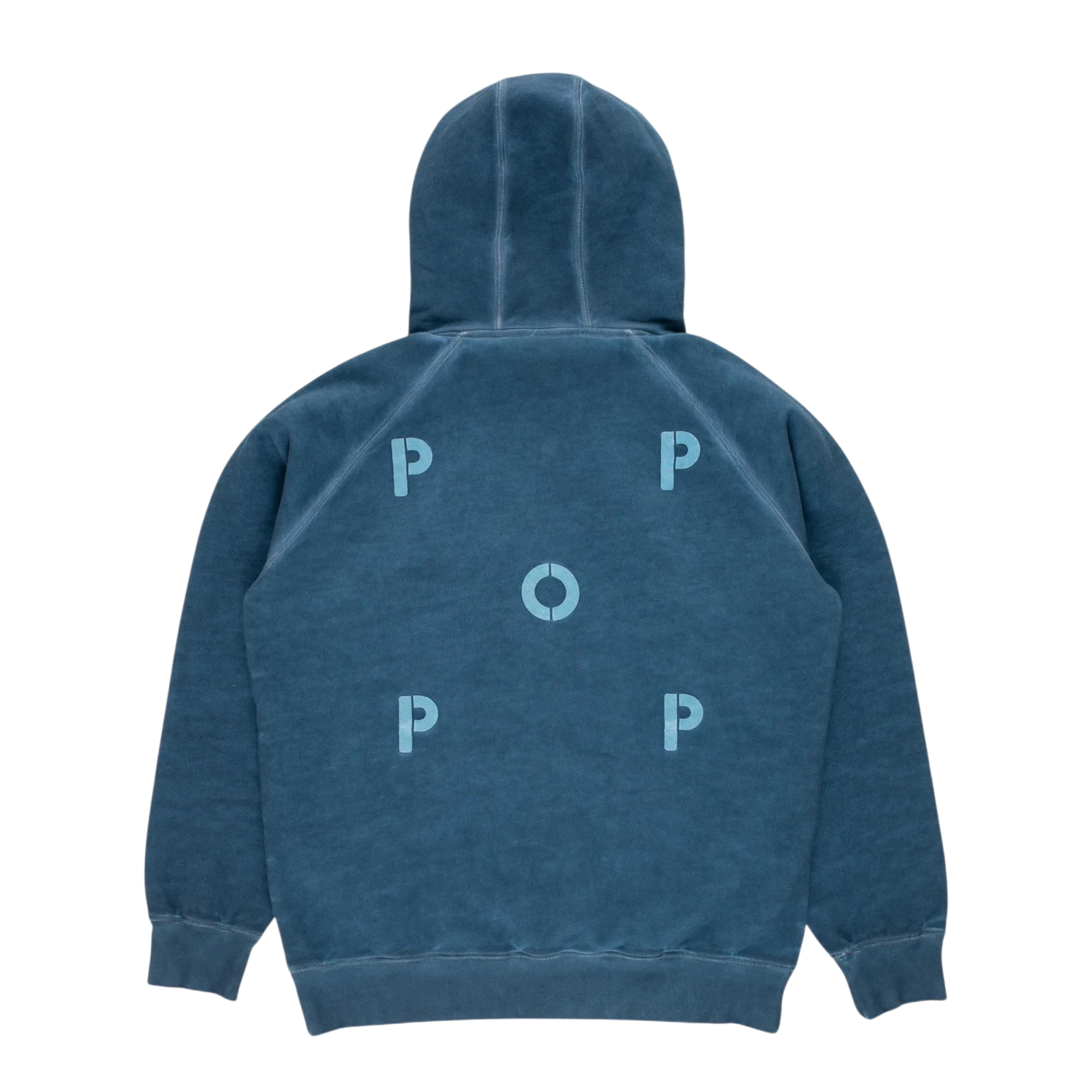 POP Trading co. Stencil Logo Hooded Sweat Navy