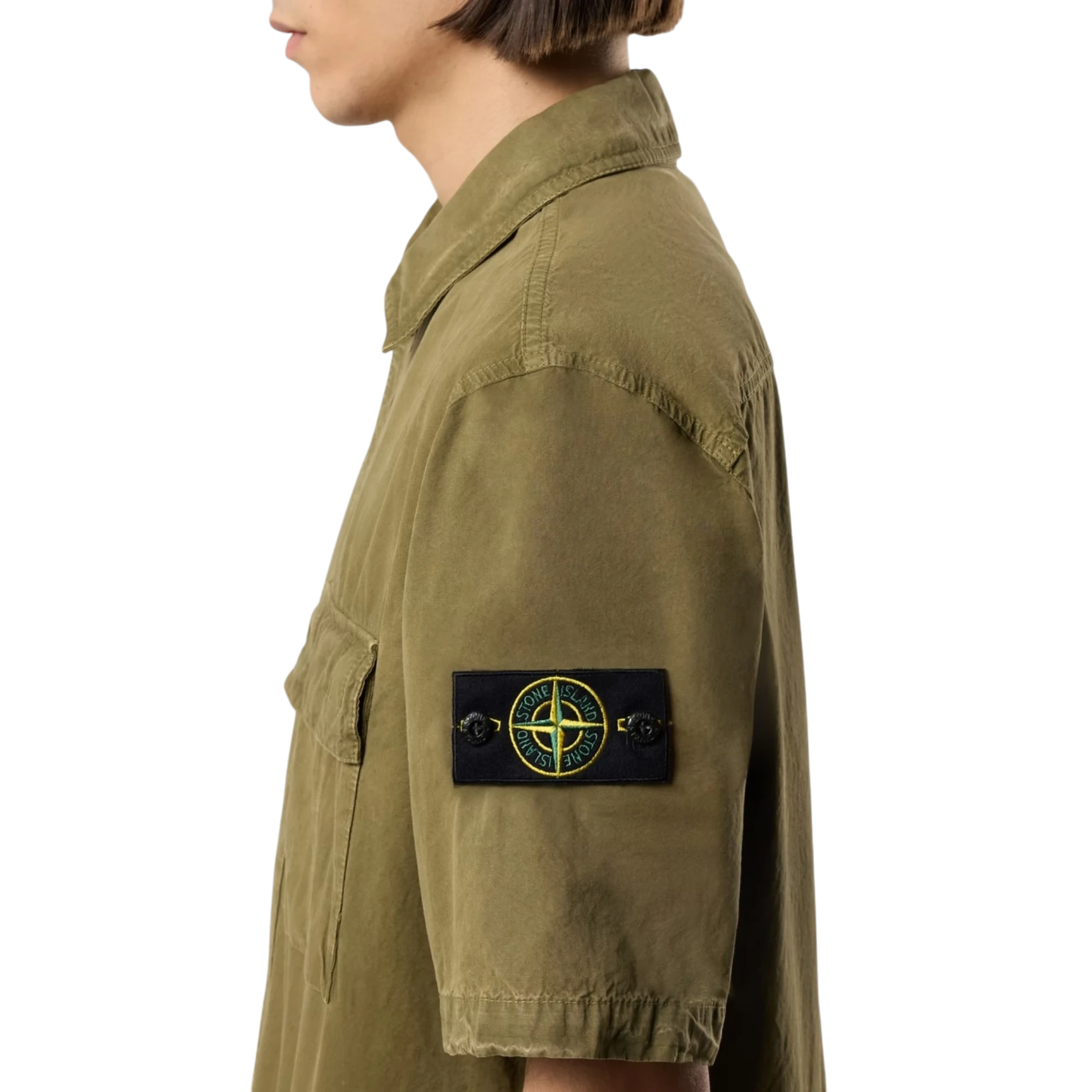Stone Island 1200031 BRUSHED ORGANIC COTTON CANVAS 'OLD' EFFECT