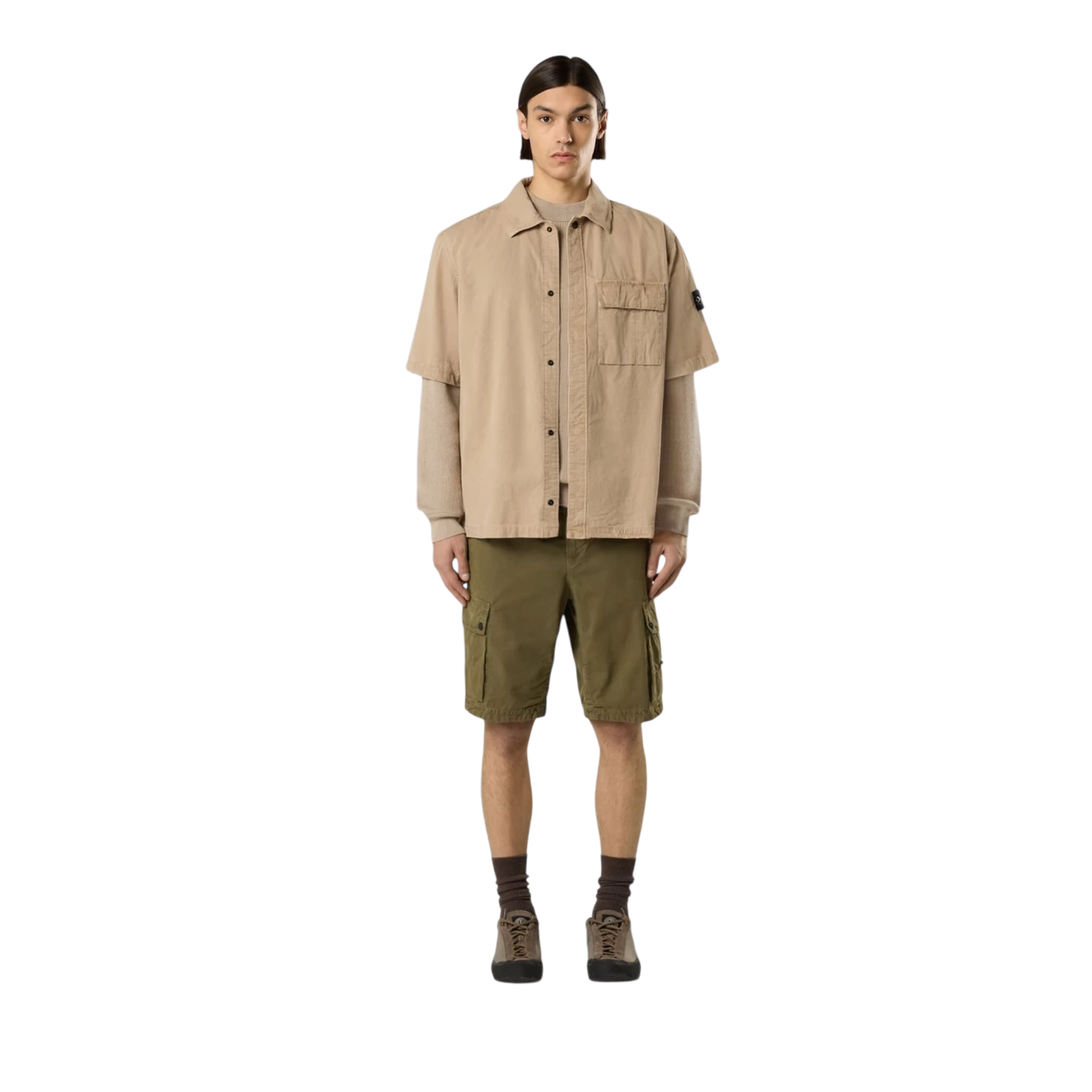 Stone Island 1200031 BRUSHED ORGANIC COTTON CANVAS 'OLD' EFFECT
