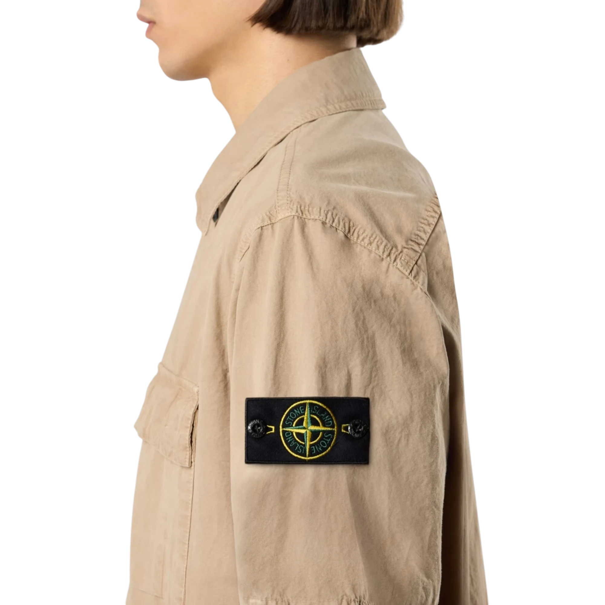 Stone Island 1200031 BRUSHED ORGANIC COTTON CANVAS 'OLD' EFFECT