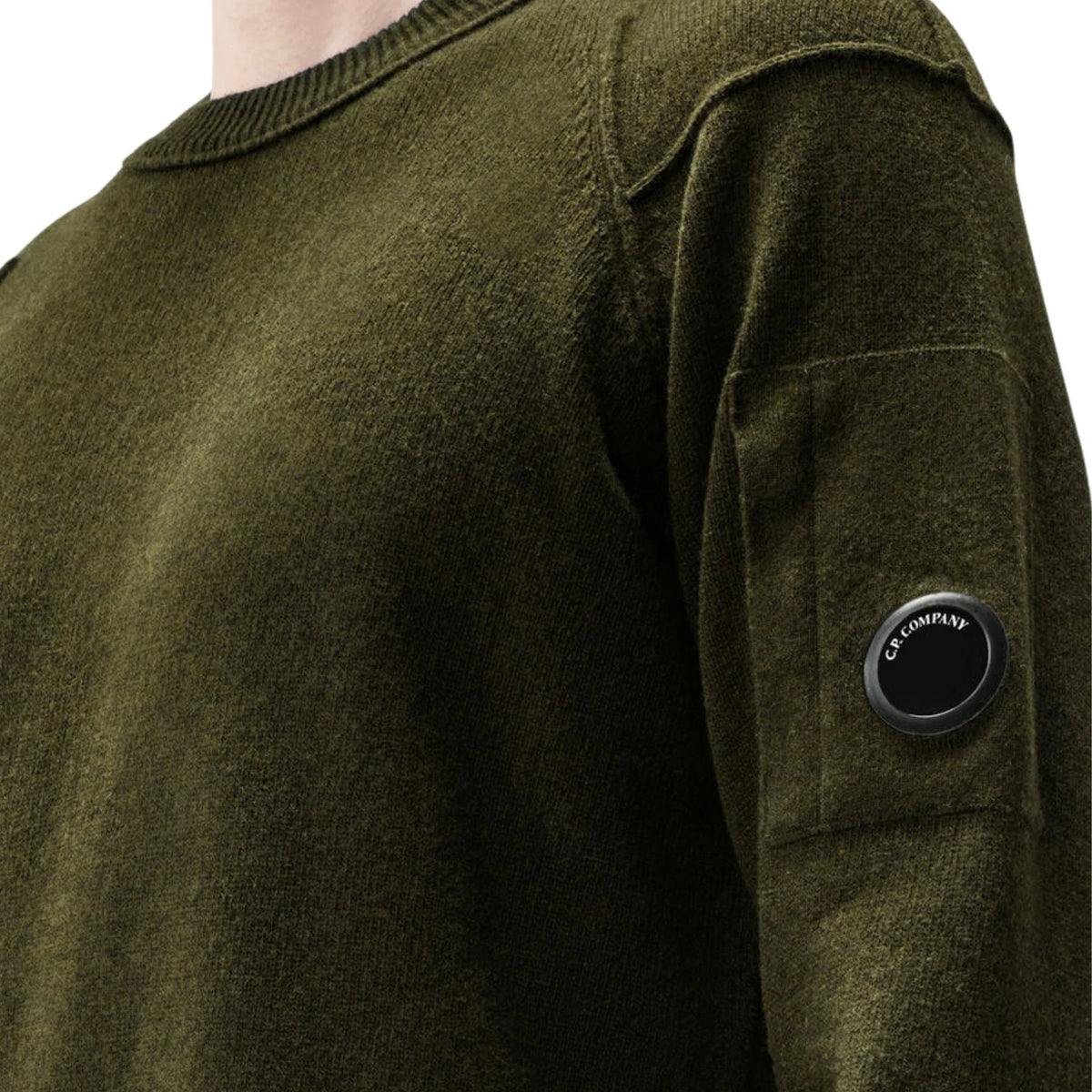 CP Company Lambswool Lens Crewneck Contrast Sweater