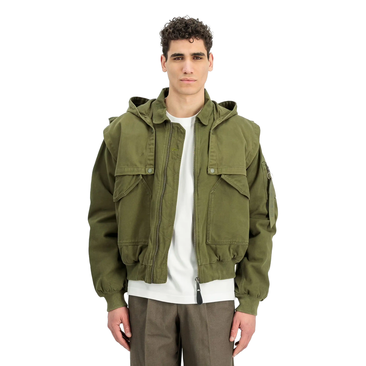 Alpha Industries CWU-45/P D-Tec Hood Loose Bomber Jacket