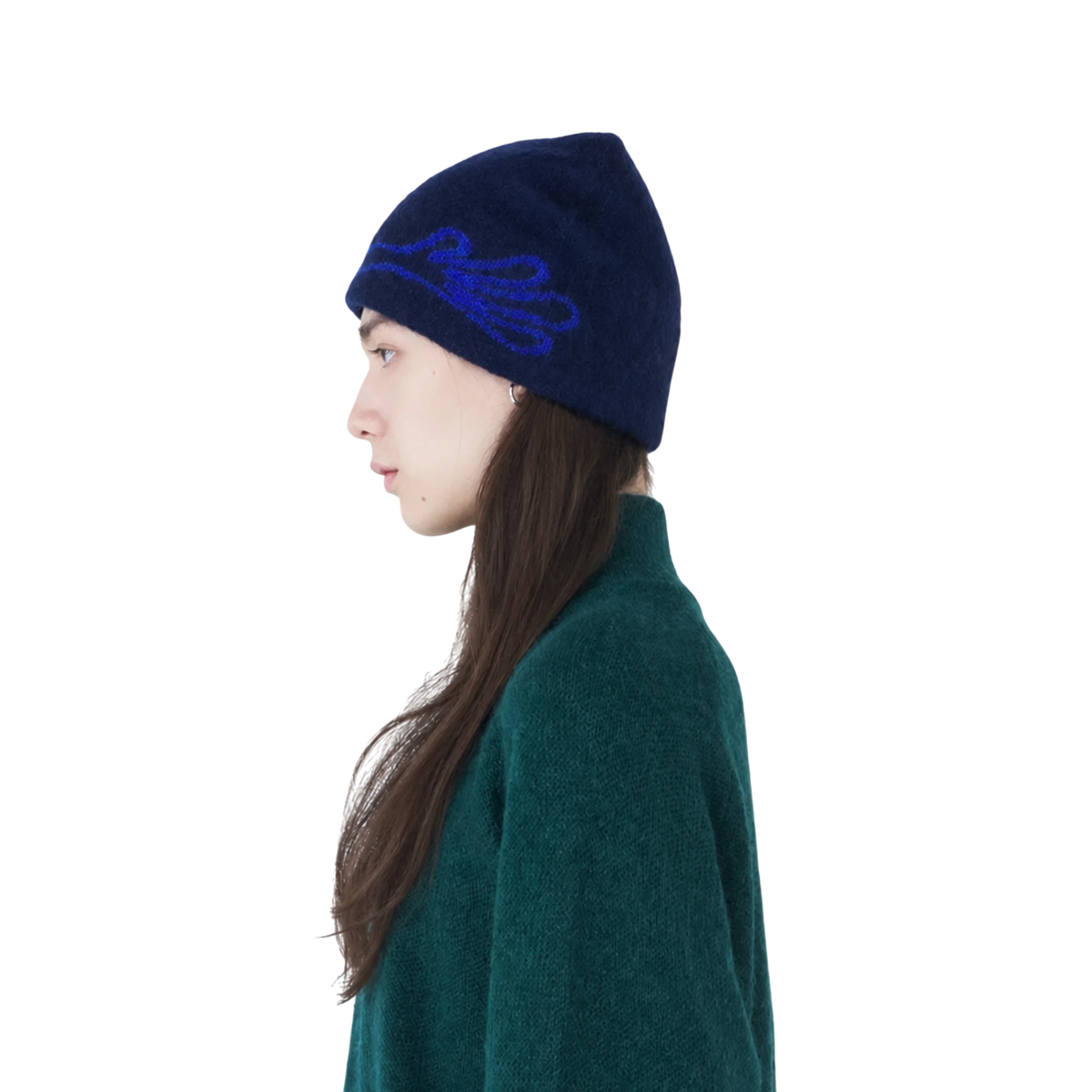 Hiking Patrol Exploration Mohair Mixed Beanie Navy