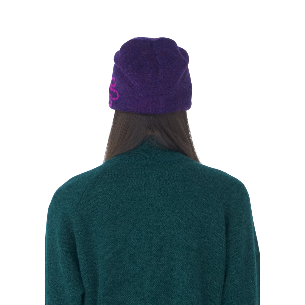 Hiking Patrol Exploration Mohair Mixed Beanie Purple