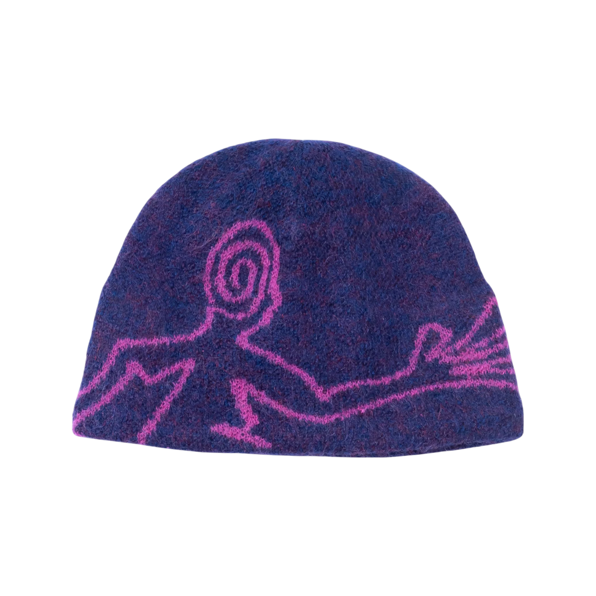 Hiking Patrol Exploration Mohair Mixed Beanie Purple