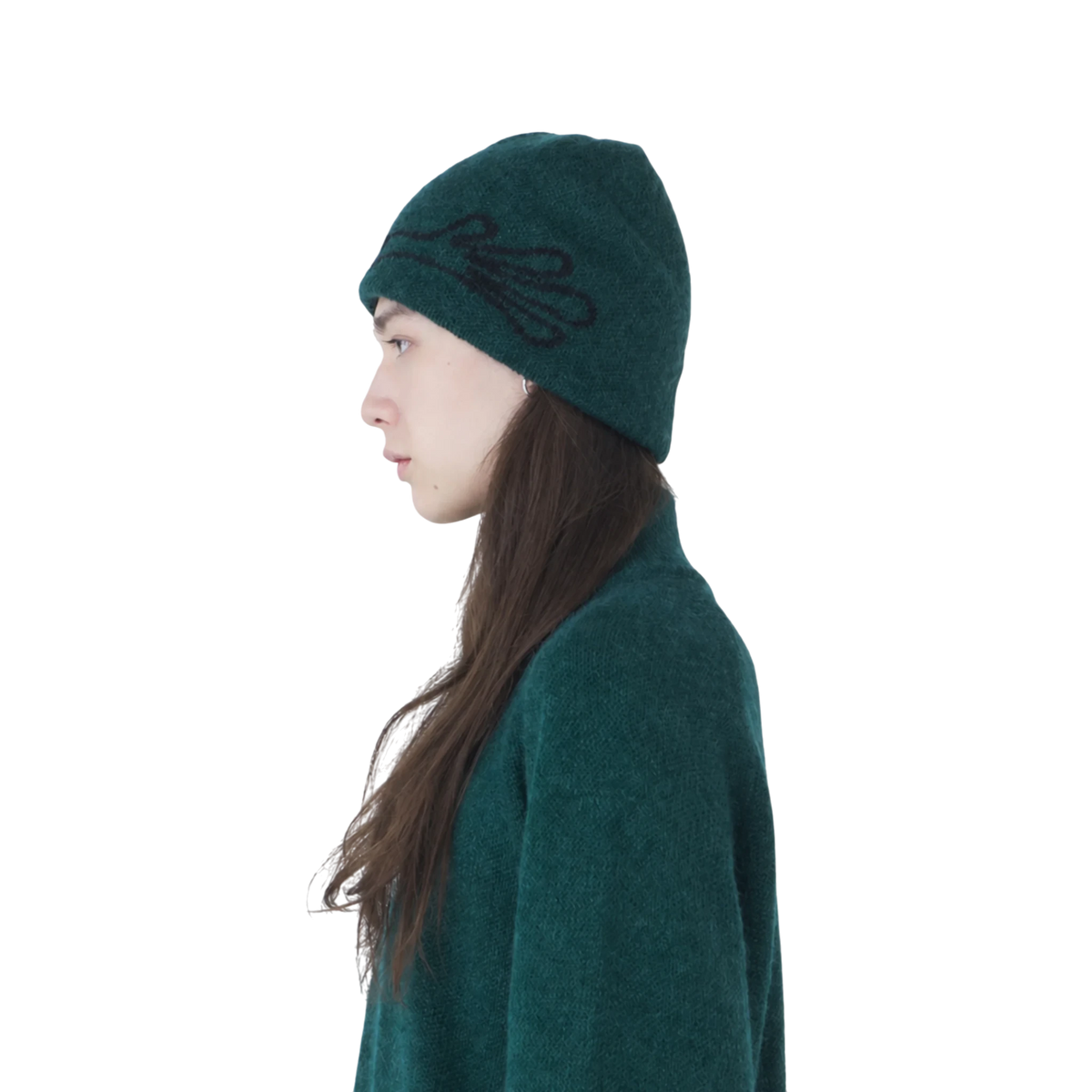 Hiking Patrol Exploration Mohair Mixed Beanie Green