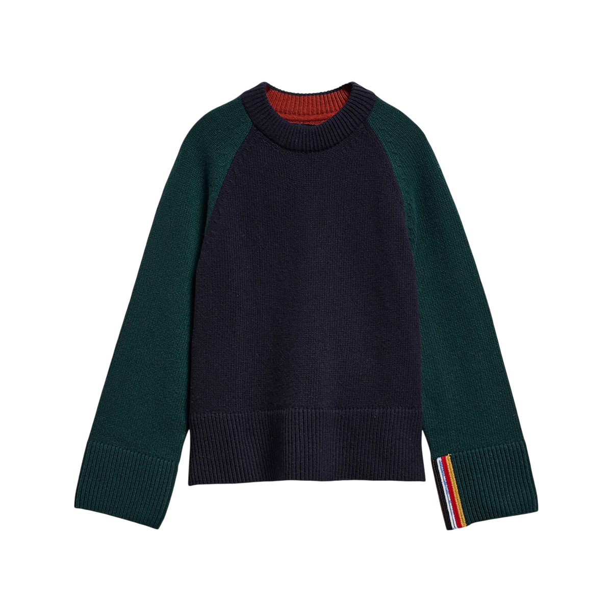 W Barbour Tyneside Paul Smith Loves Barbour Wool Blend Crew Neck Sweater