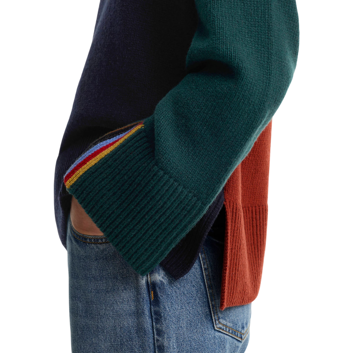 W Barbour Tyneside Paul Smith Loves Barbour Wool Blend Crew Neck Sweater