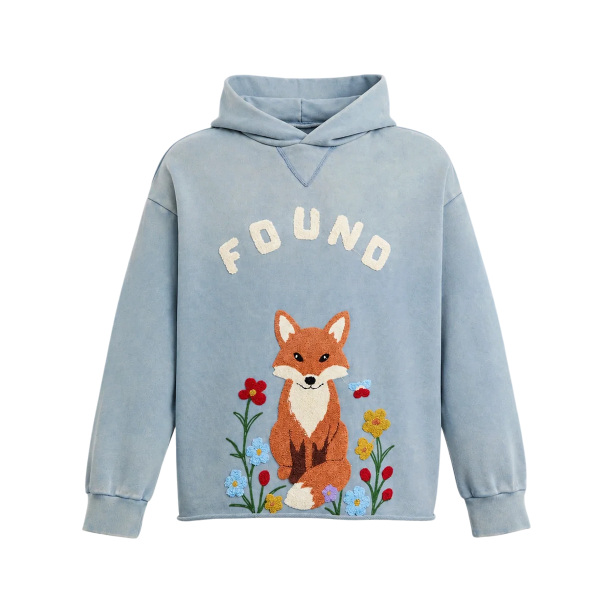 W FOUND Embroidered Wildlife Hoodie