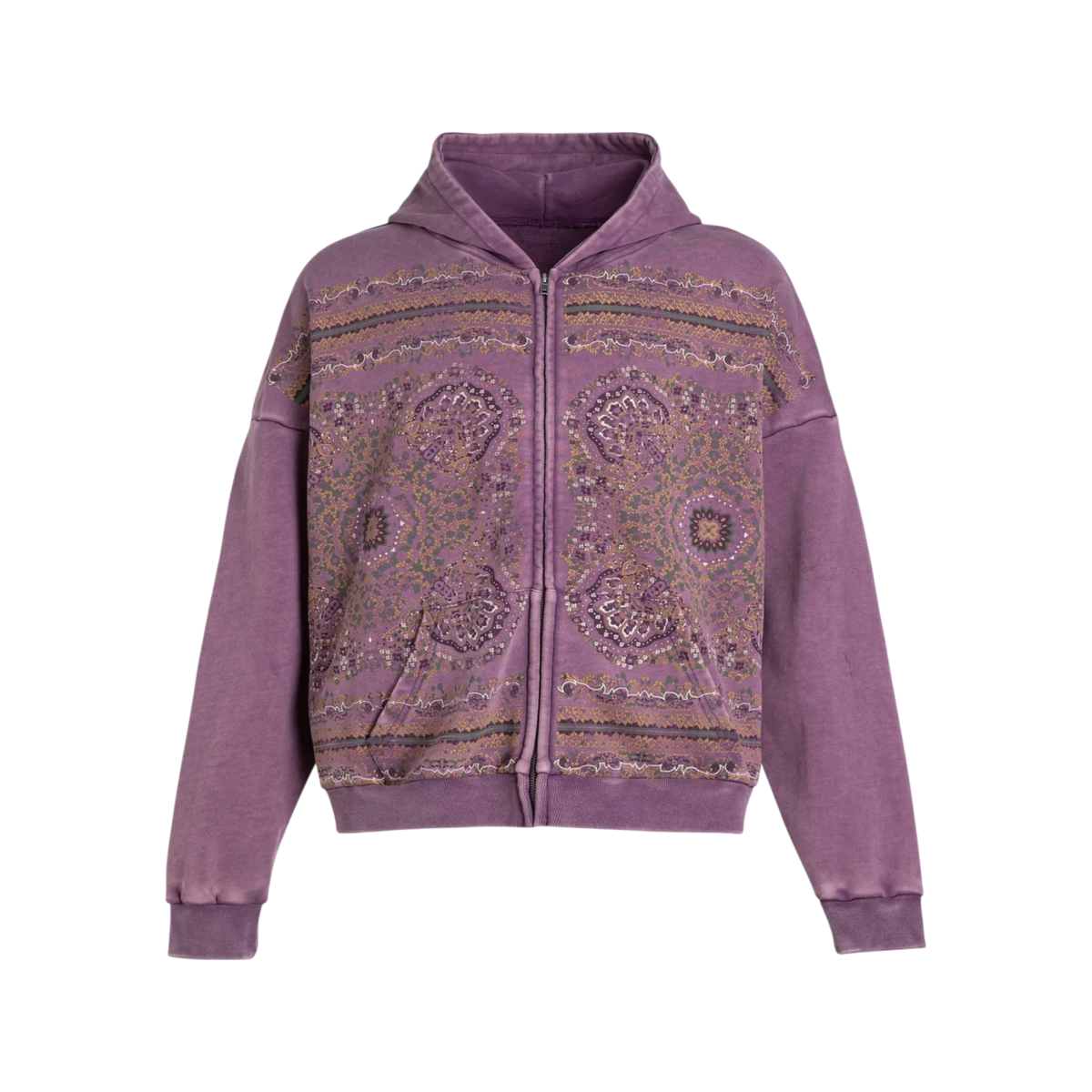 W FOUND Motif Zip Up Hoodie