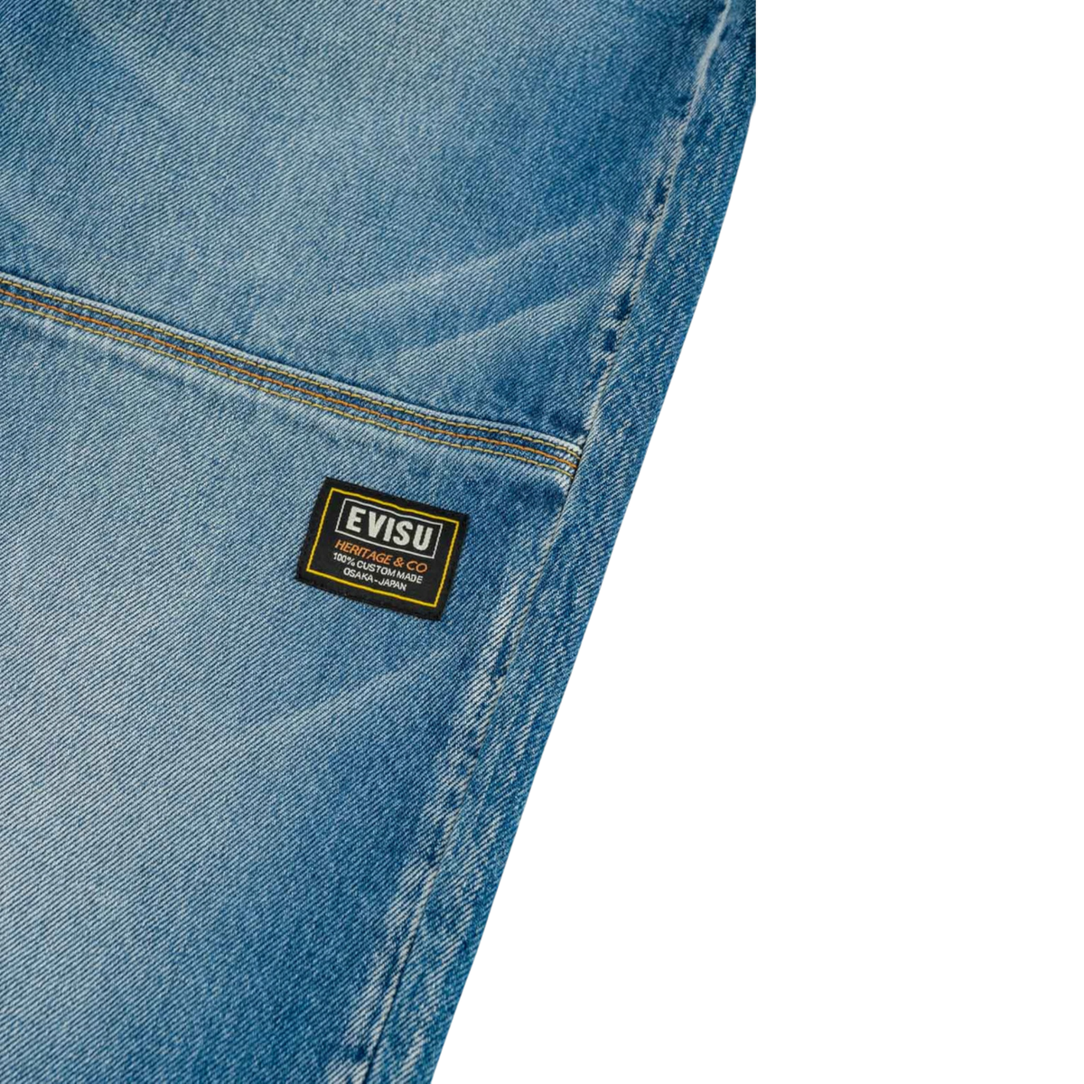 Evisu Flaming Daicock Print Regular Fit Jeans