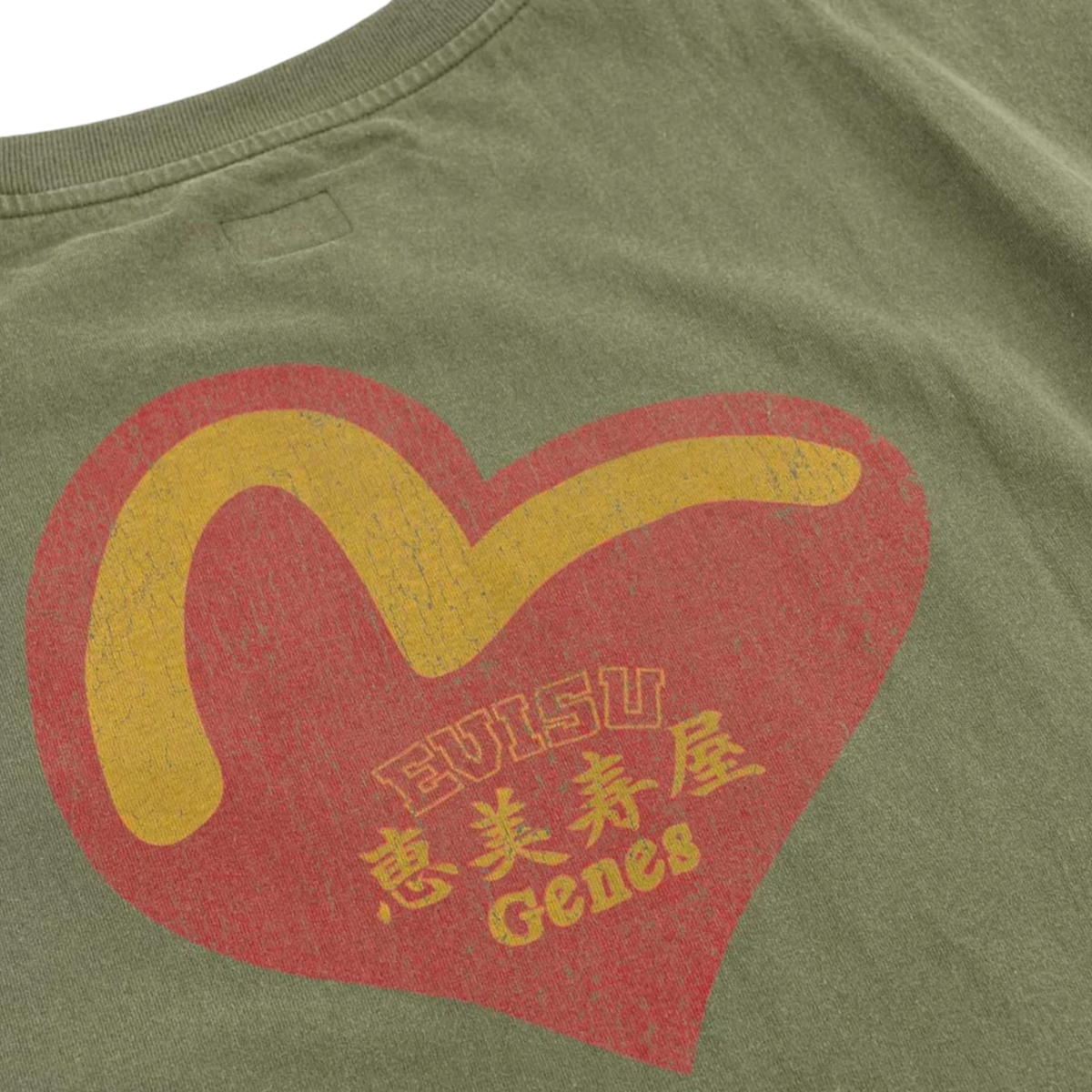 Evisu Seagull In Heart Print T-Shirt