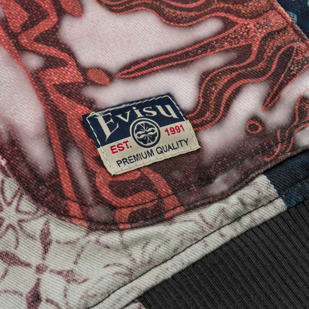 Evisu Ukiyo-e All-Over Print Zip-Up Bomber Jacket