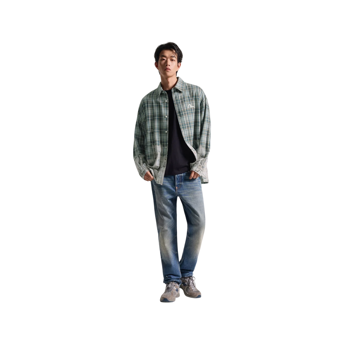 Evisu All-Over Seagull Checked Shirt