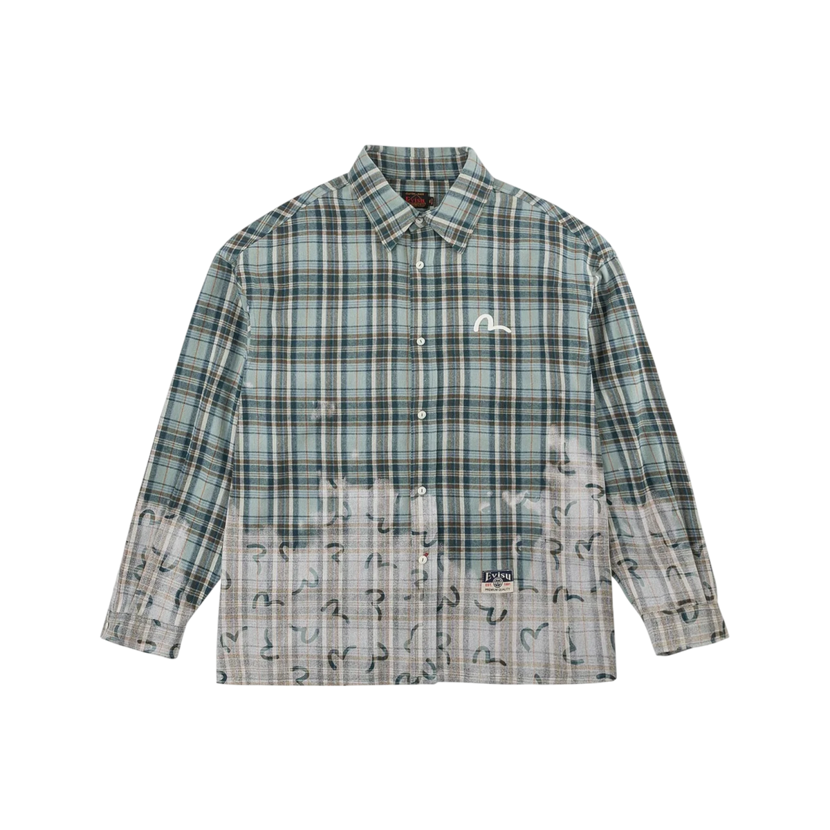 Evisu All-Over Seagull Checked Shirt