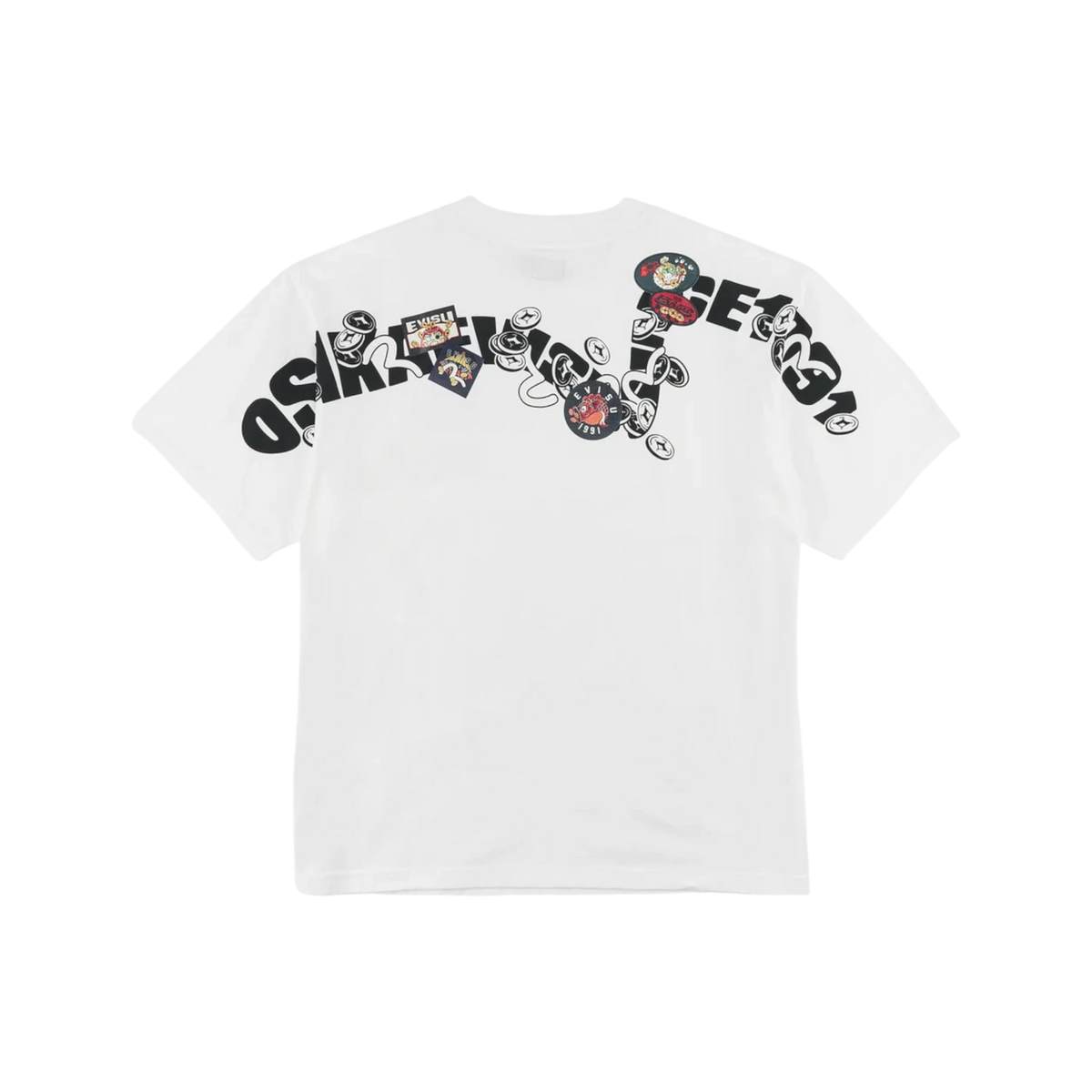 Evisu Multi-Badge Fortune Daicock Print T-Shirt