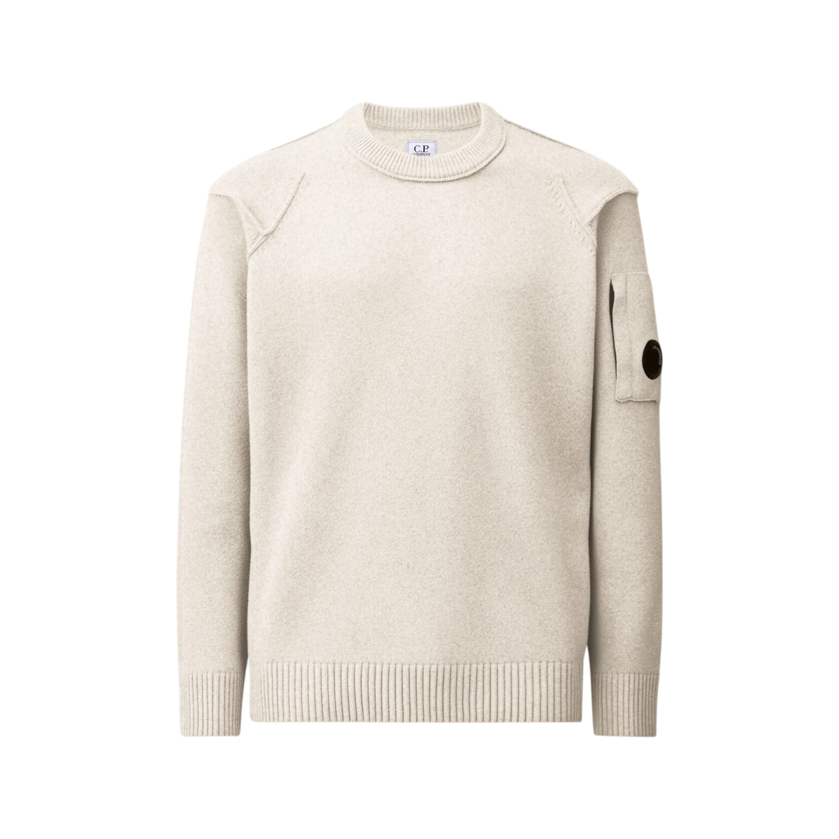 CP Company Lambswool Lens Crewneck Contrast Sweater