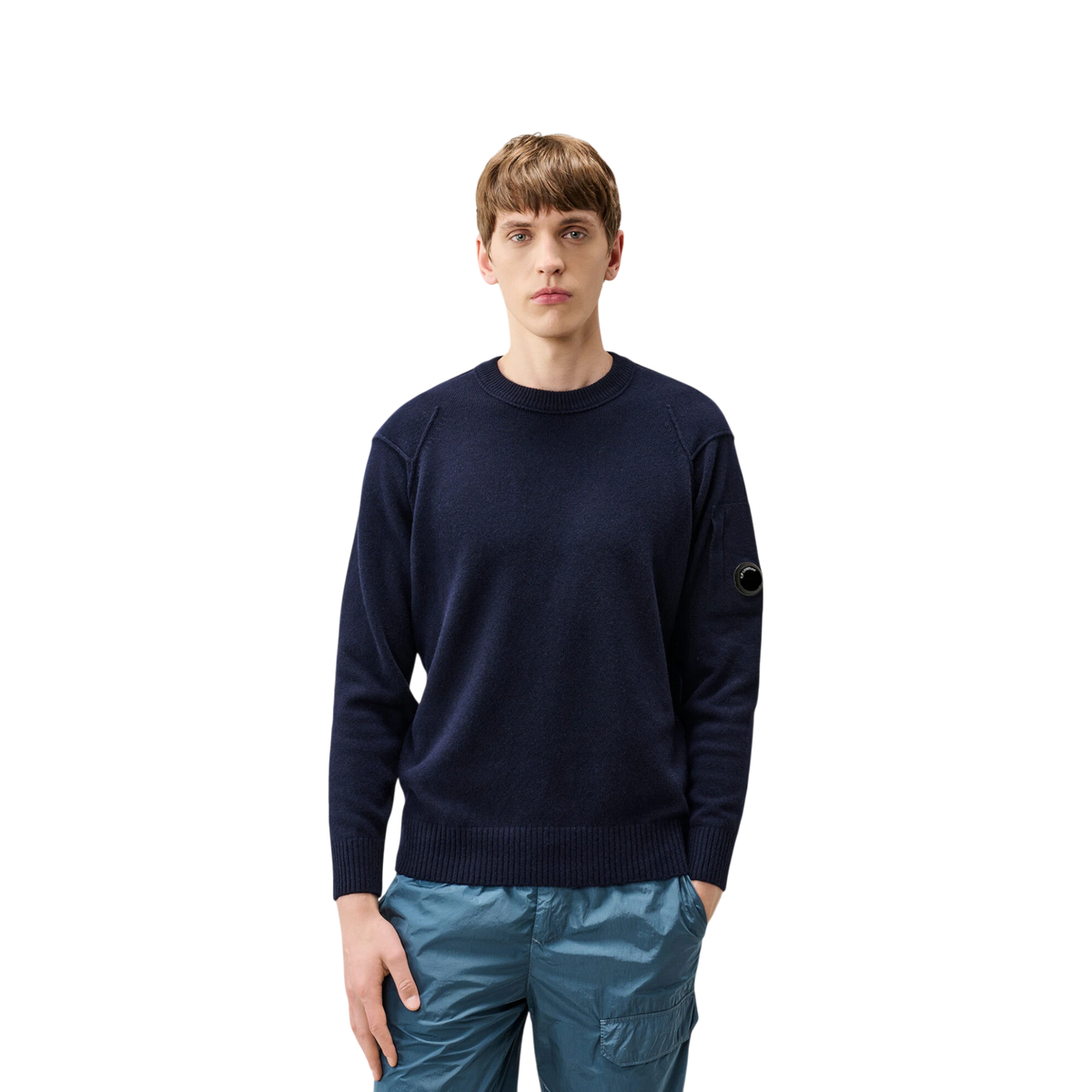 CP Company Lambswool Lens Crewneck Contrast Sweater
