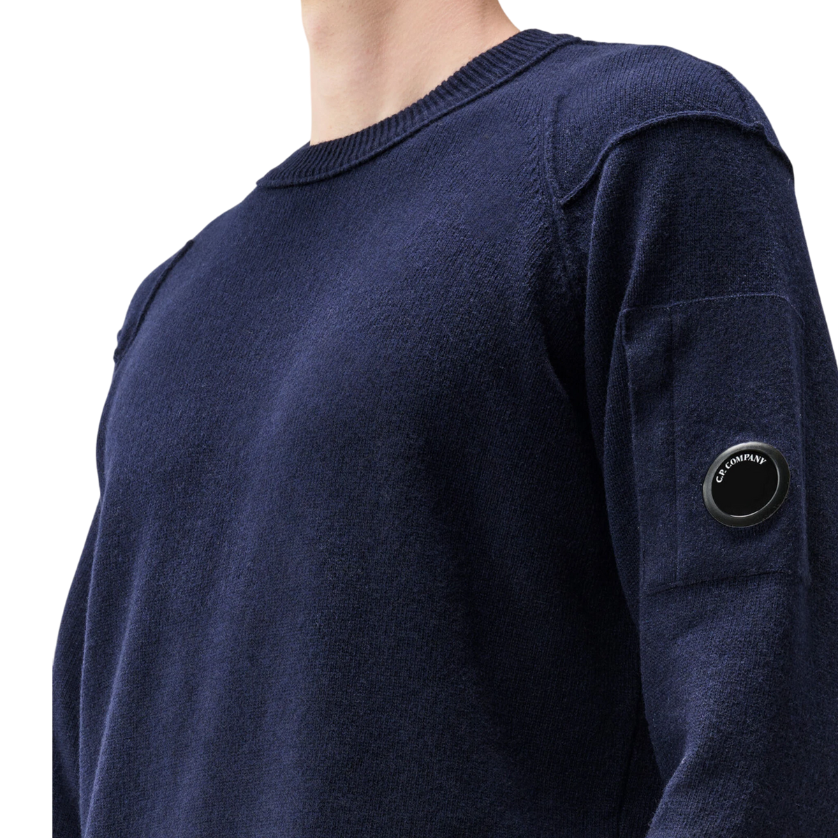 CP Company Lambswool Lens Crewneck Contrast Sweater