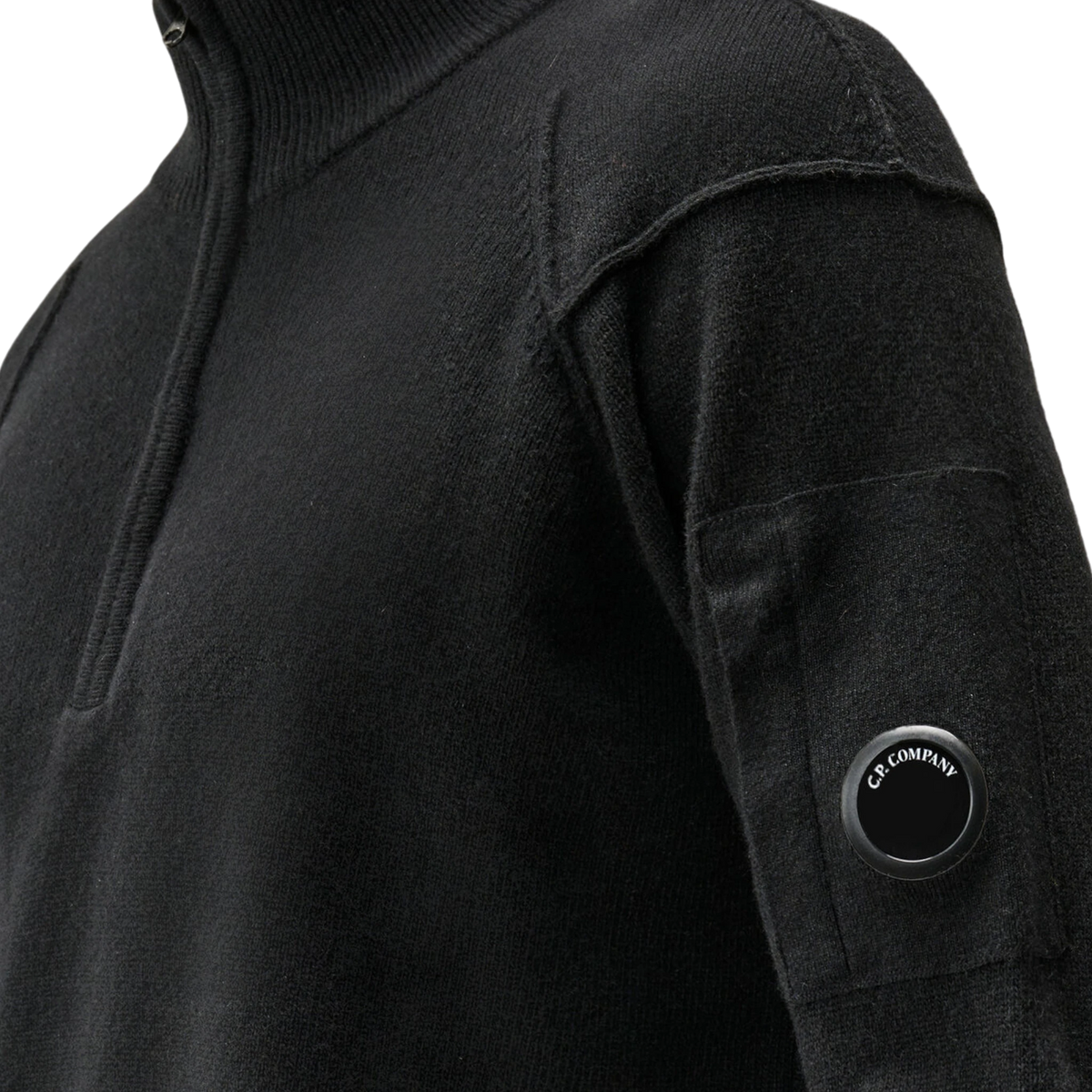 CP Company Lambswool Lens Half Zip Sweater