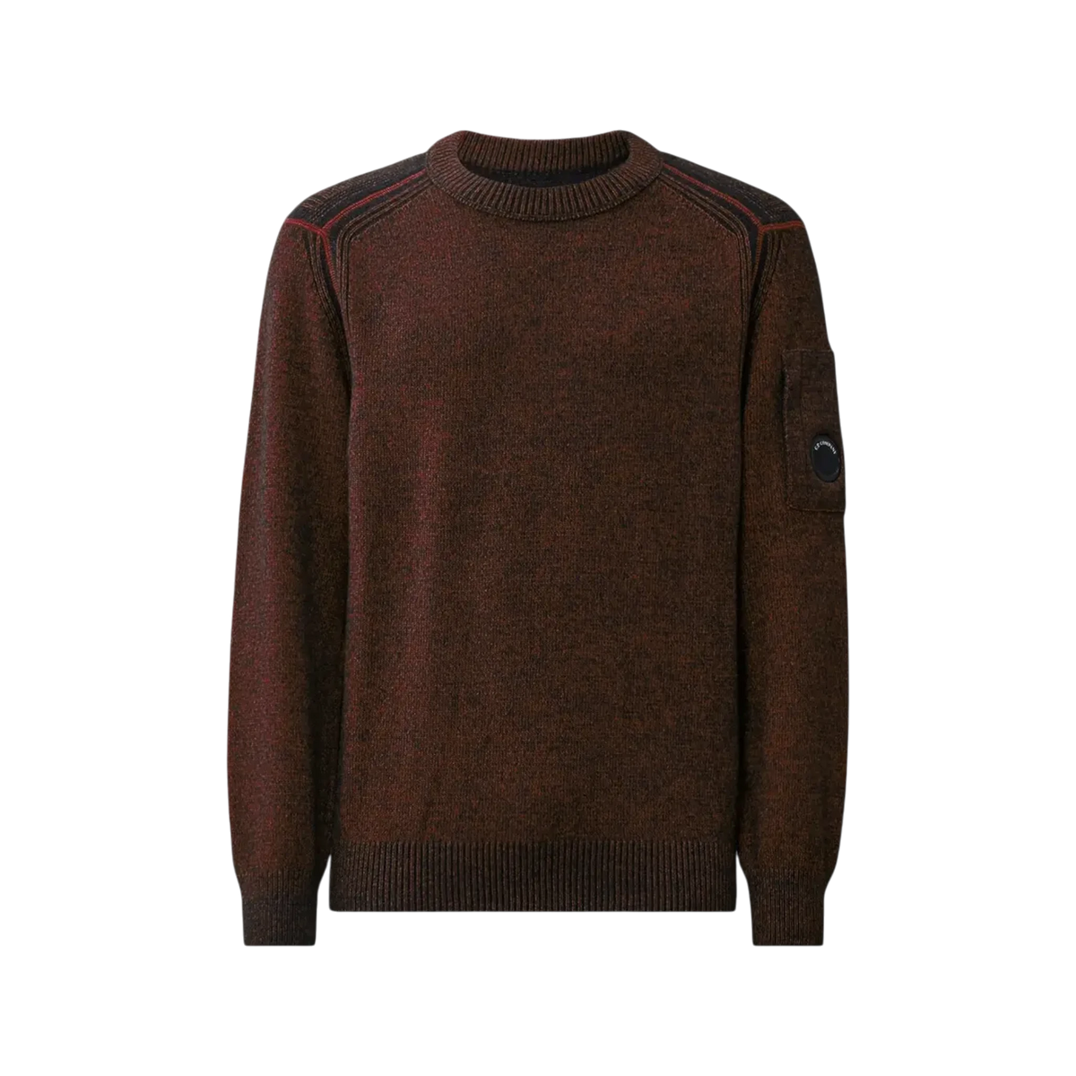 CP Company Fleece Knit Lens Contrast Crewneck Sweater