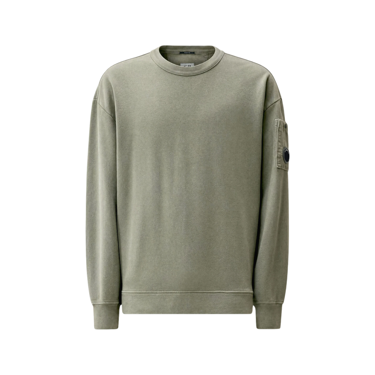 CP Company Fleece Mixed Boxy Lens Crewneck Sweatshirt