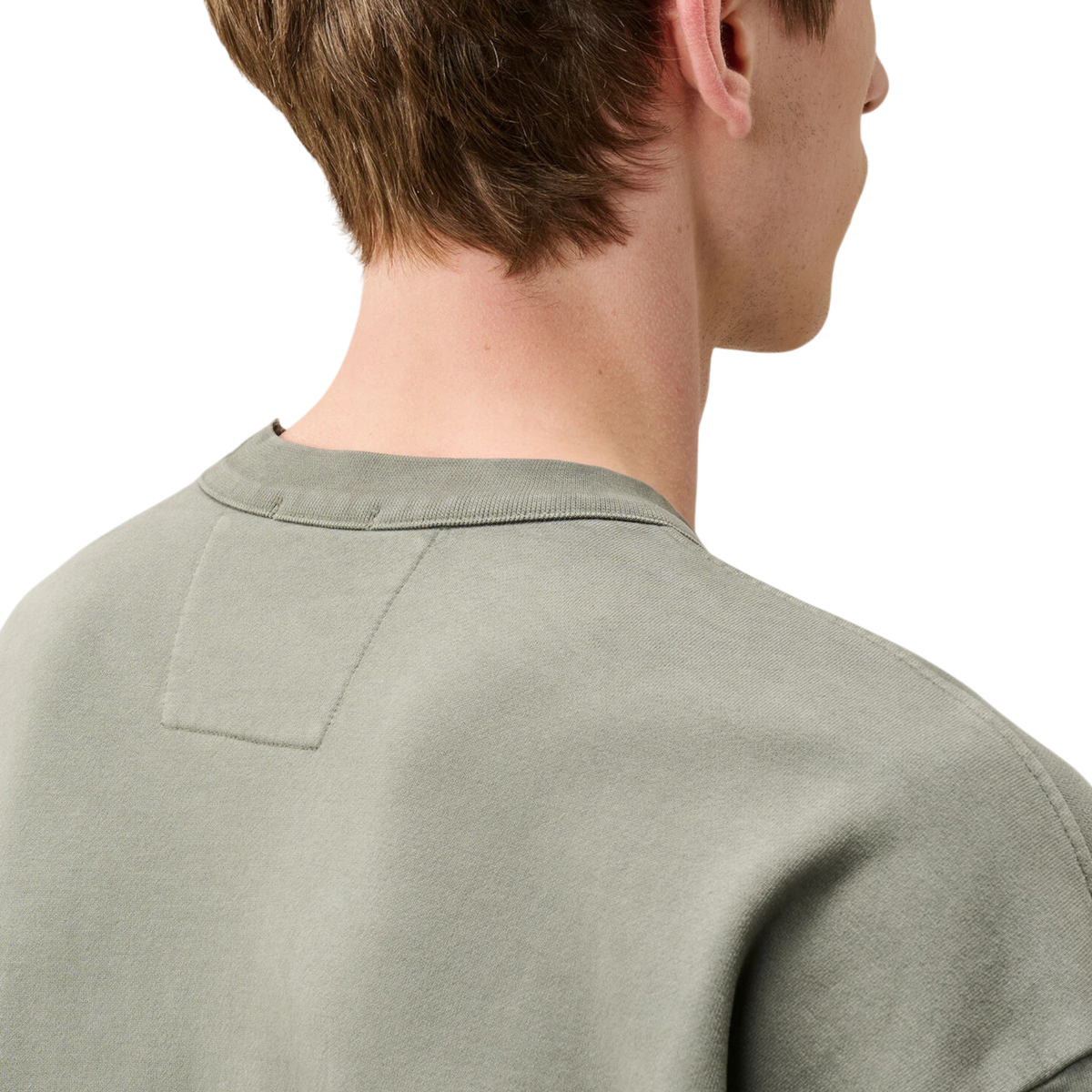 CP Company Fleece Mixed Boxy Lens Crewneck Sweatshirt