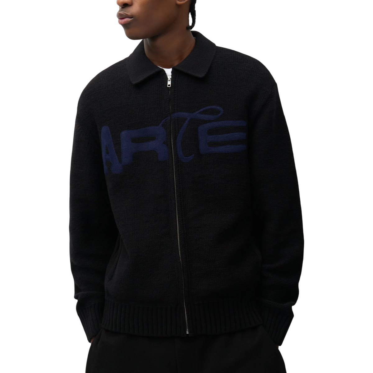 ARTE Stencil Zip Cardigan