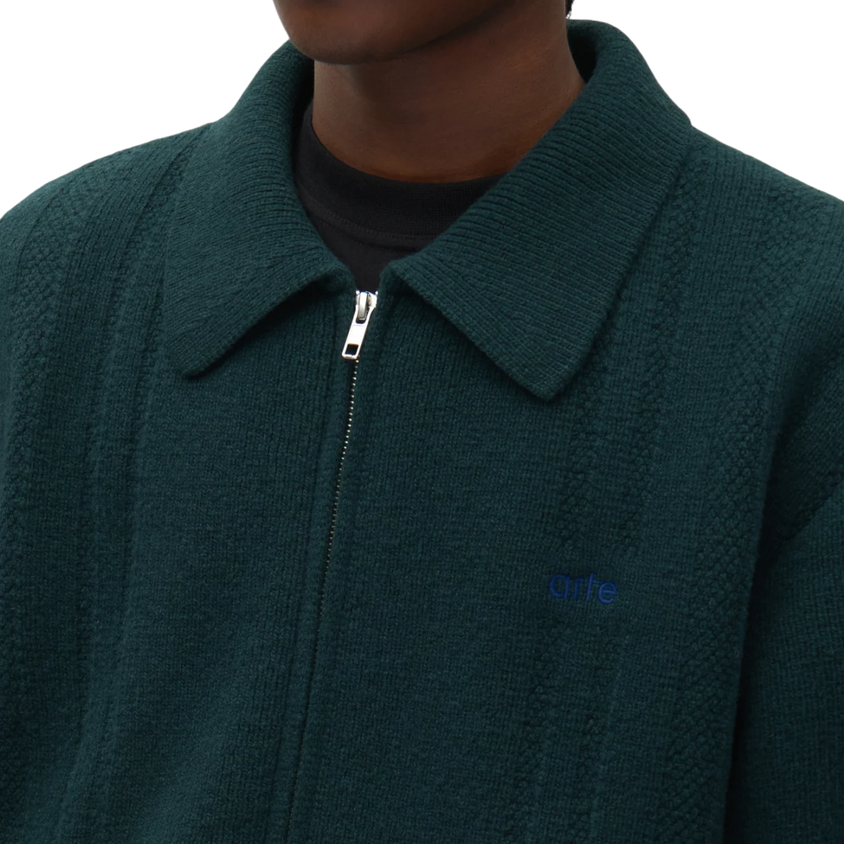 ARTE Cable Knit Zip Cardigan