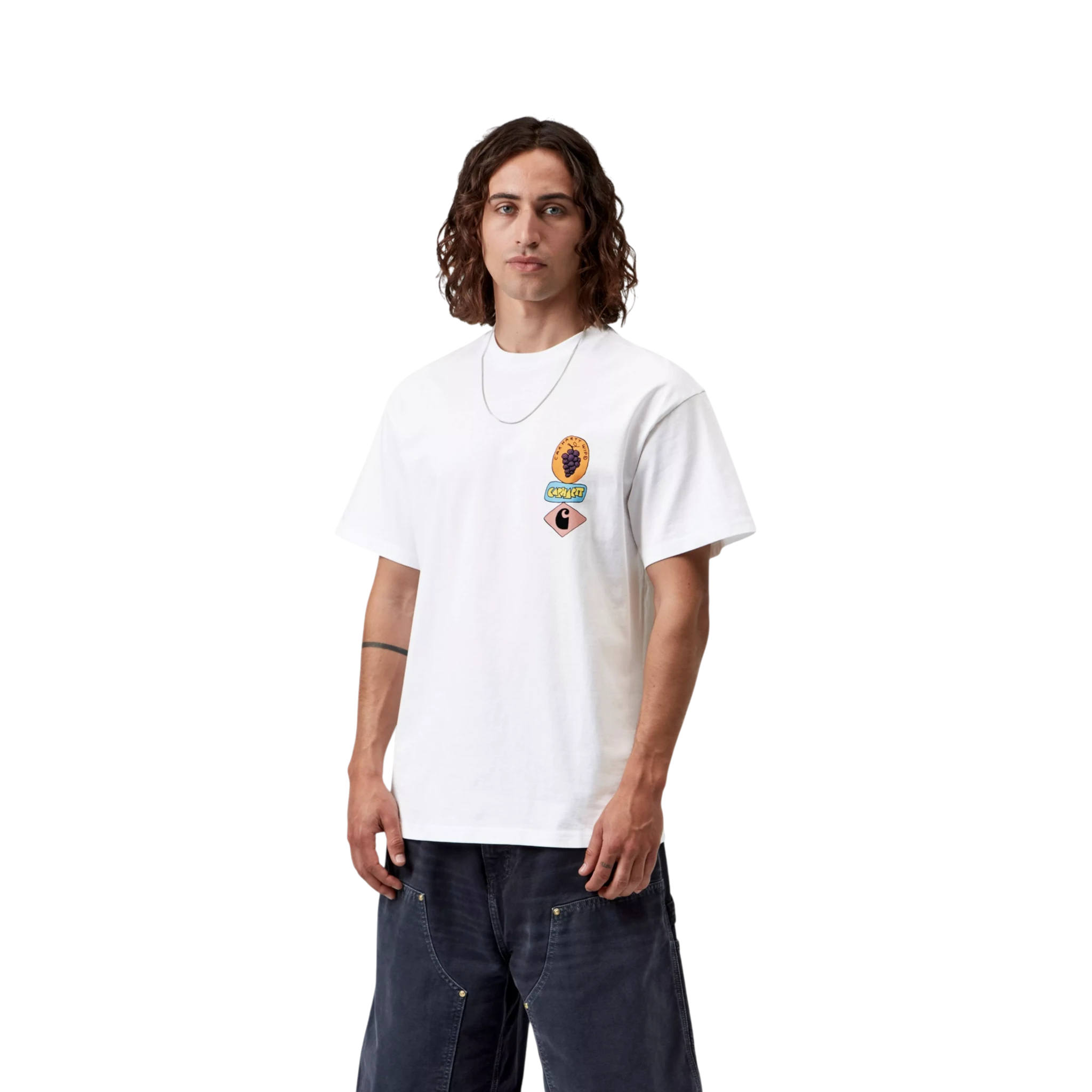 Carhartt WIP S/S Stacked Grapes T-Shirt White