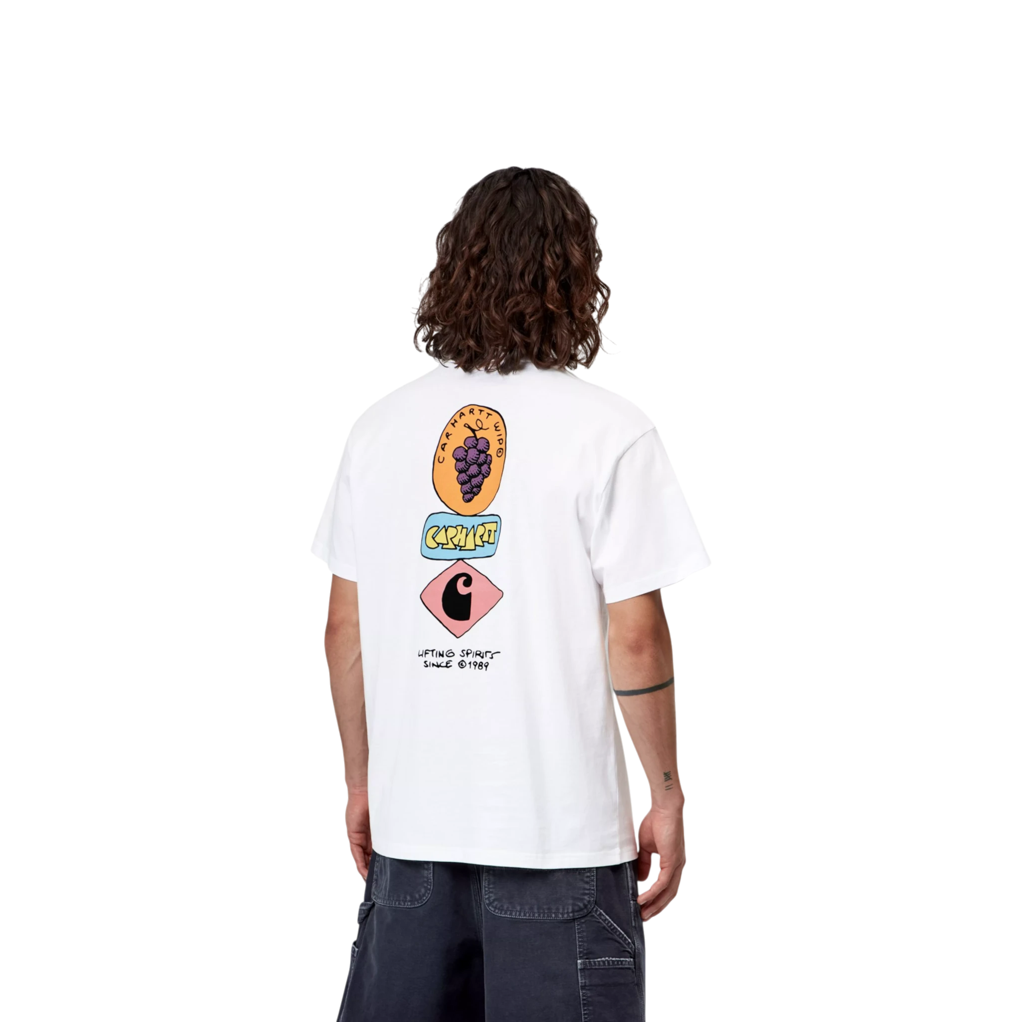 Carhartt WIP S/S Stacked Grapes T-Shirt White