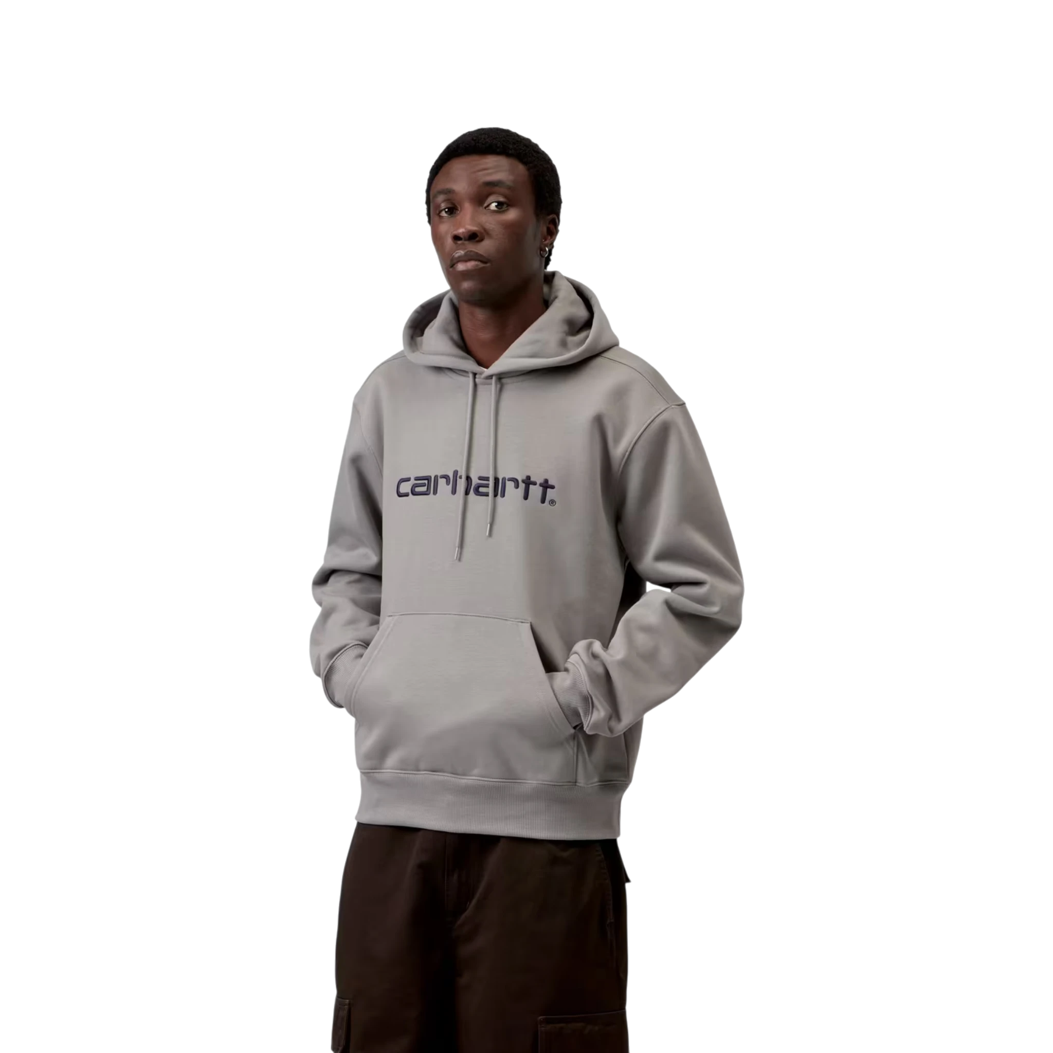 Carhartt WIP Hooded Carhartt Sweatshirt Grey