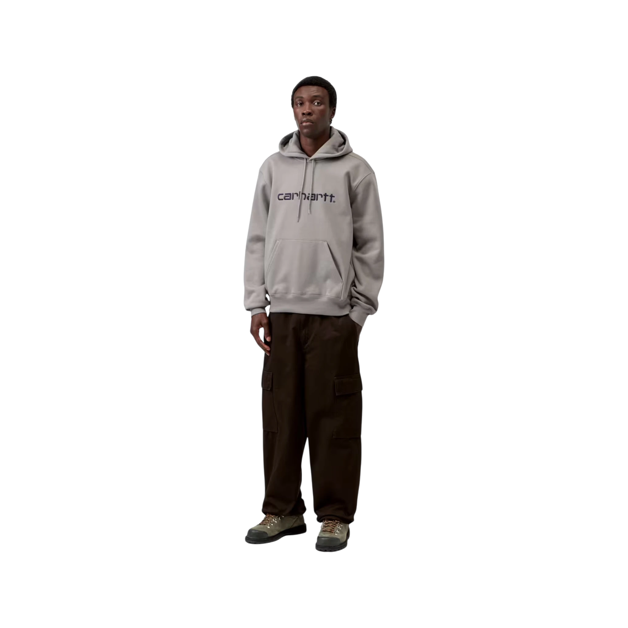 Carhartt WIP Hooded Carhartt Sweatshirt Grey