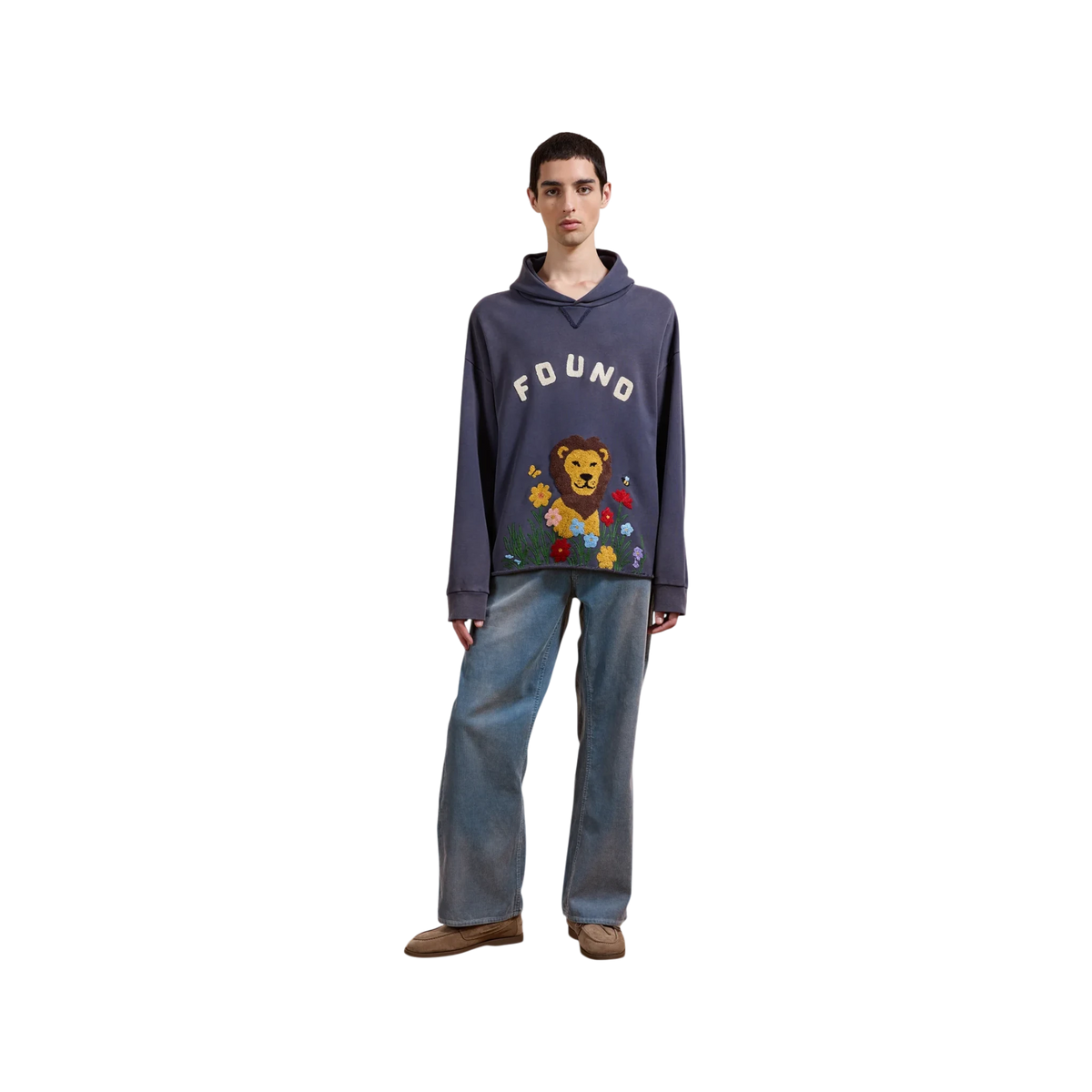FOUND Embroidered Wildlife Hoodie