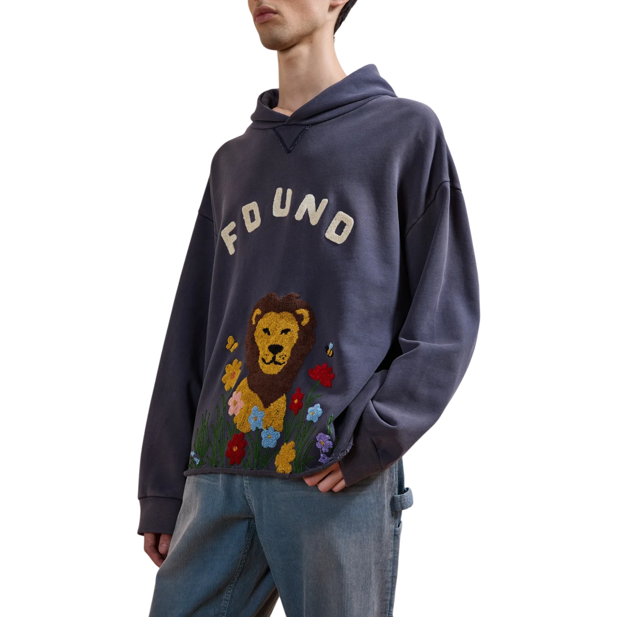 FOUND Embroidered Wildlife Hoodie
