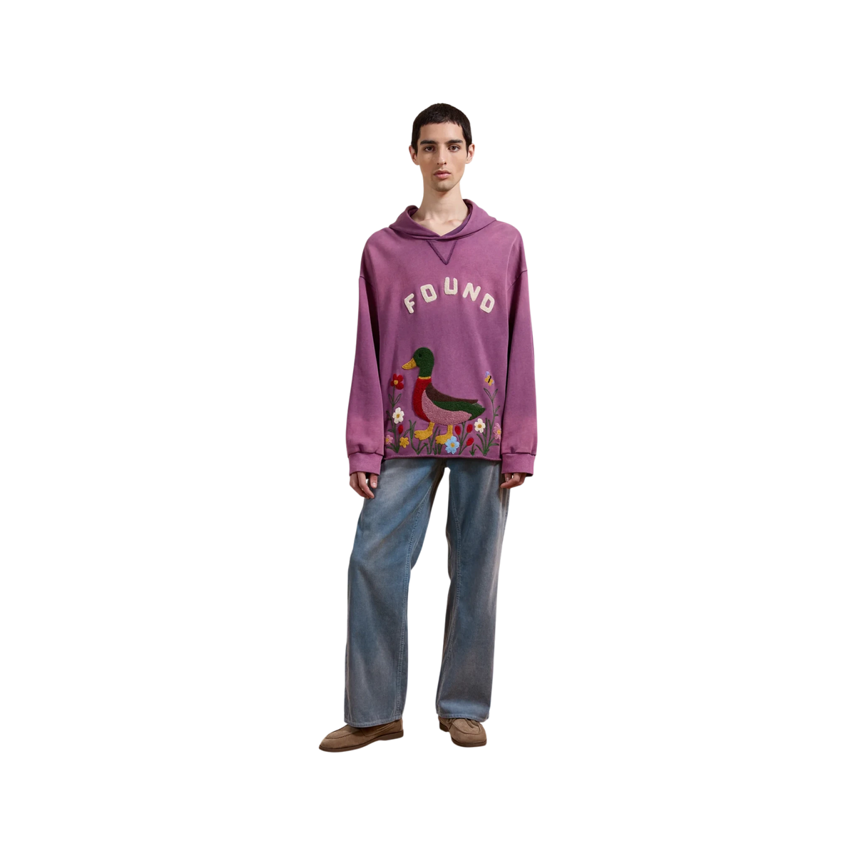 FOUND Embroidered Wildlife Hoodie