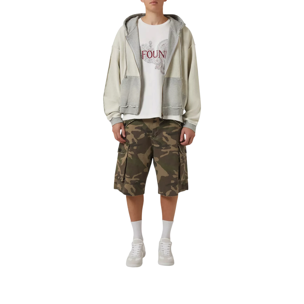 FOUND Paisley T-Shirt White