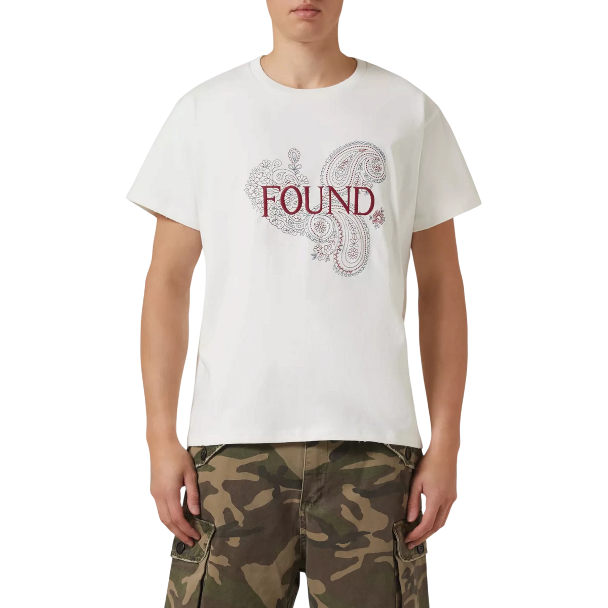 FOUND Paisley T-Shirt White