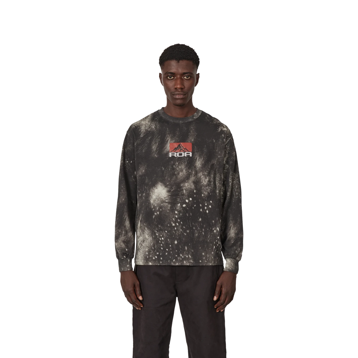 ROA Fuzzy Print Long Sleeve