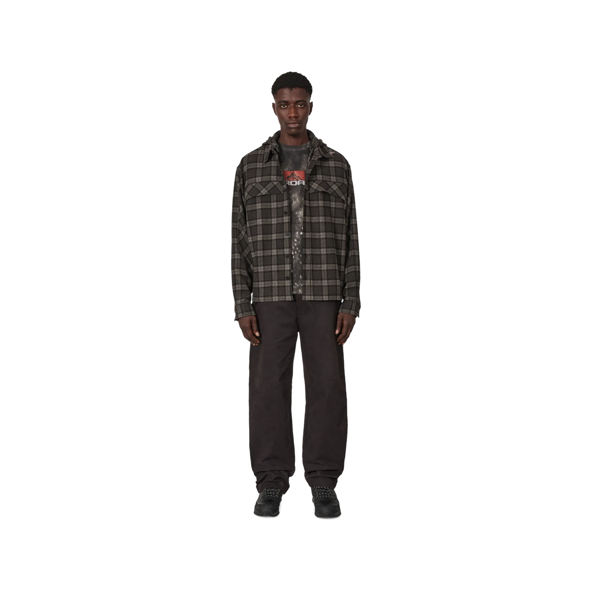 ROA Logger Wool Check Long Sleeve Shirt
