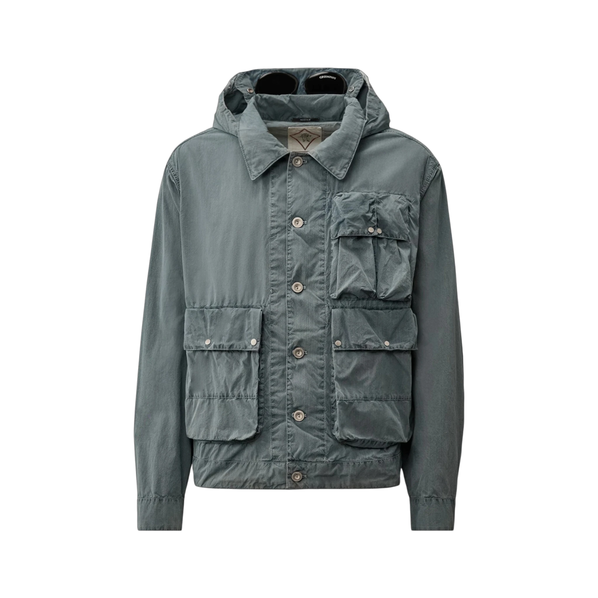 C.P. Company 50 Fili Indigo Bleached Goggle Jacket