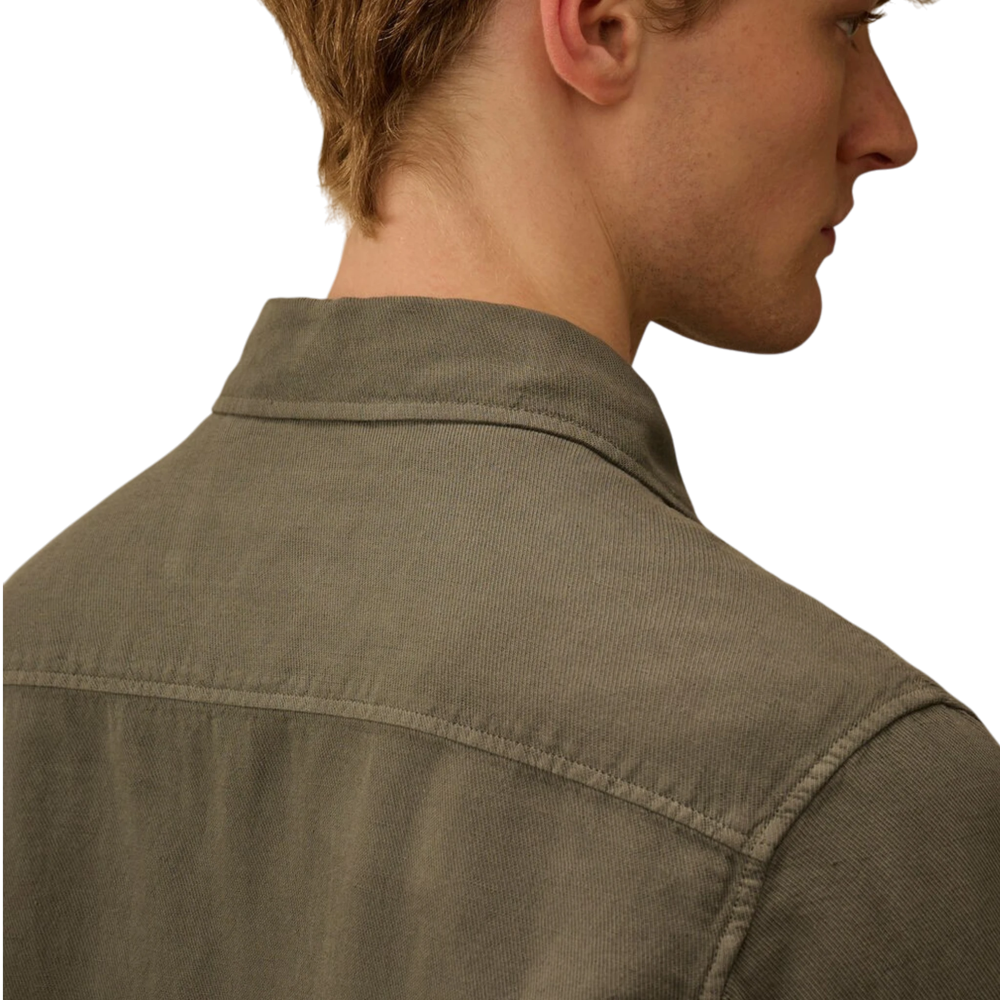 C.P. Company Broken Twill Button Overshirt Gunmetal