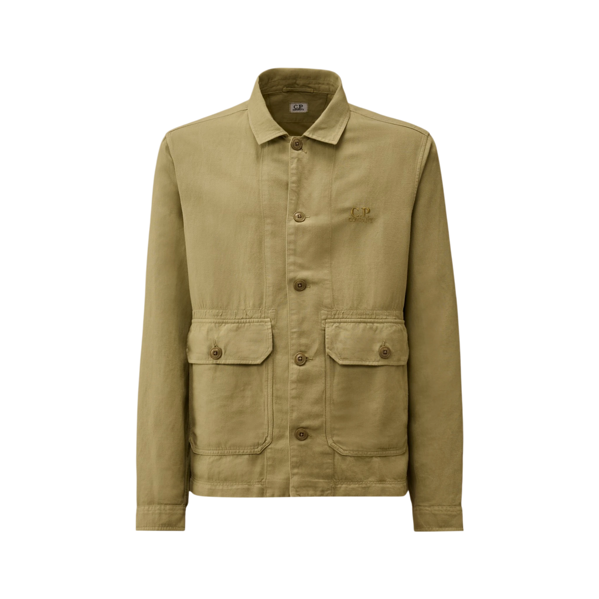 C.P. Company Broken Twill Button Overshirt Frozen