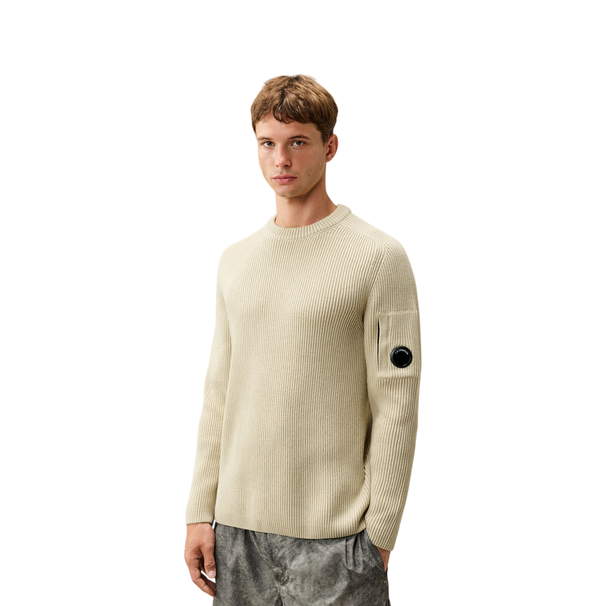 CP Company Full Rib Cotton Lens Crewneck Sweater
