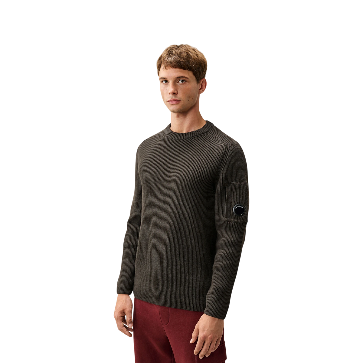 CP Company Full Rib Cotton Lens Crewneck Sweater